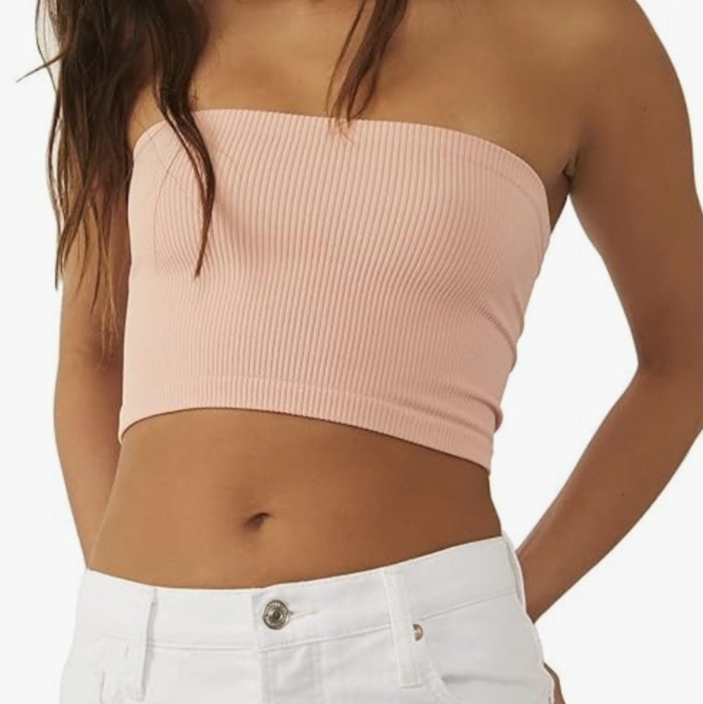 Nwot! Free People intimately amelia bandeau bra pink